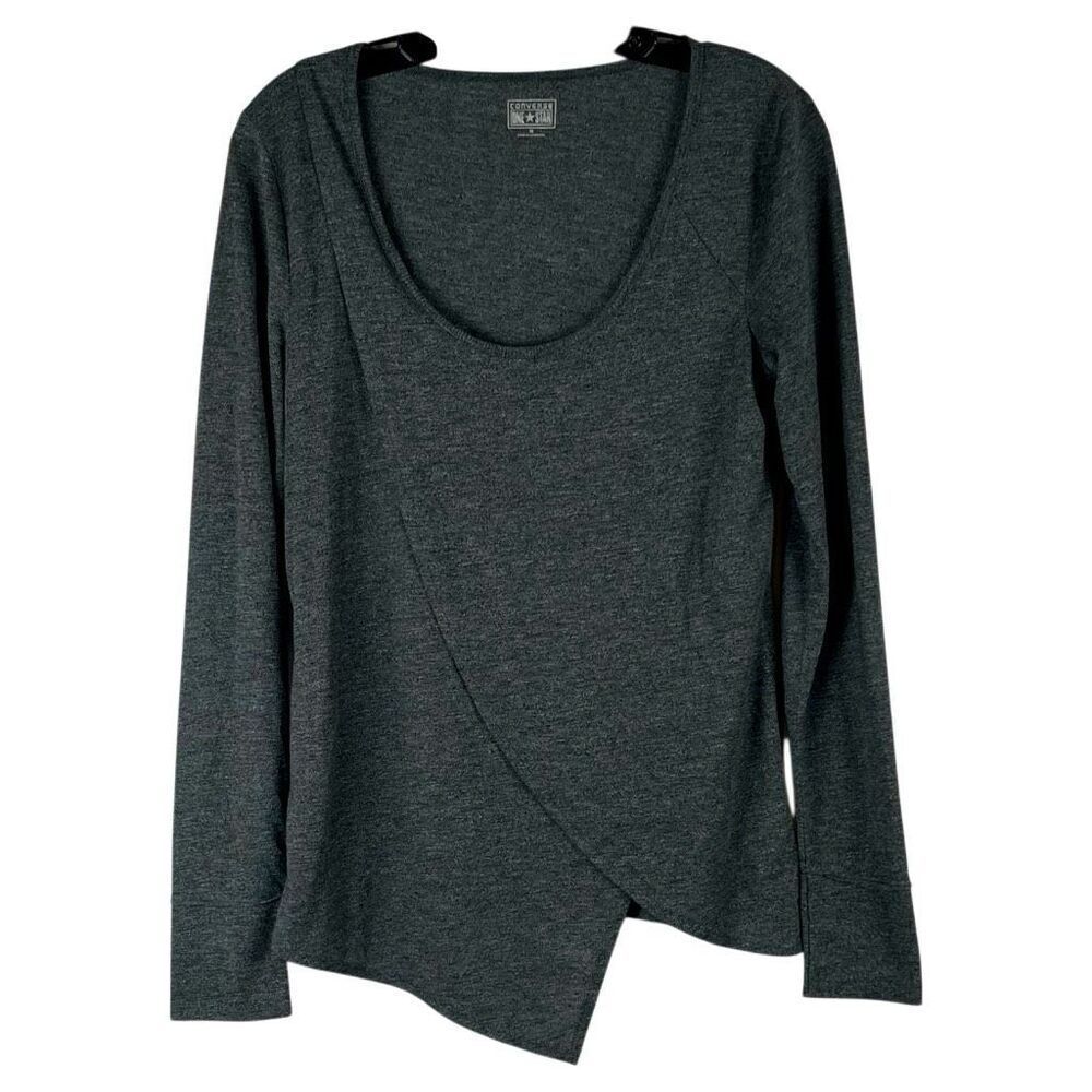 Converse One Star Dark Gray Jersey Top Long Sleeve Medium